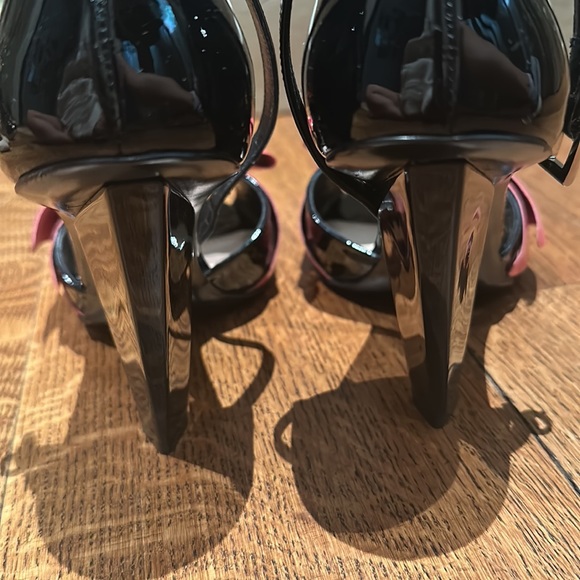 Prada pink bow bicolor cone heel size 37 - Picture 3 of 7